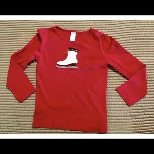 Sz 6 Gymboree Figureskating Shirt Appliqué
